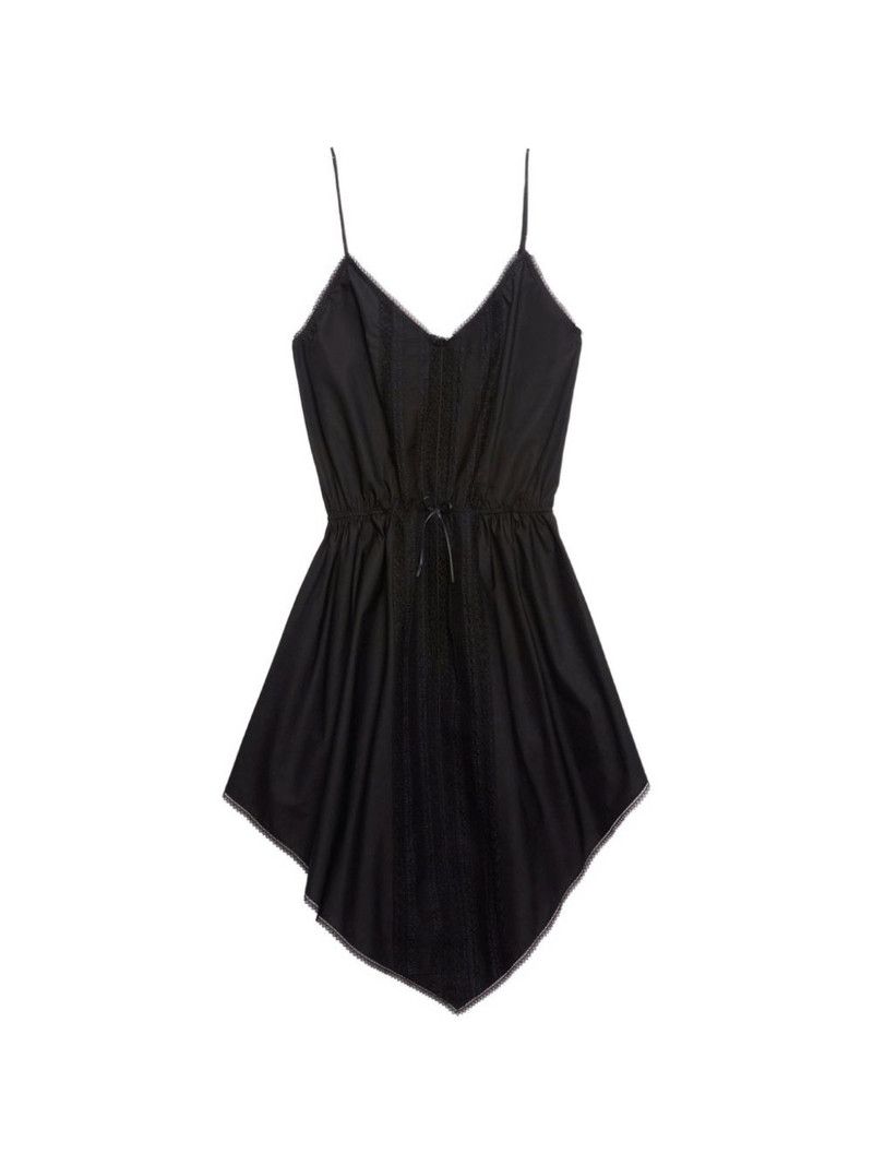 lace trim handkerchief asymmetric dress 1