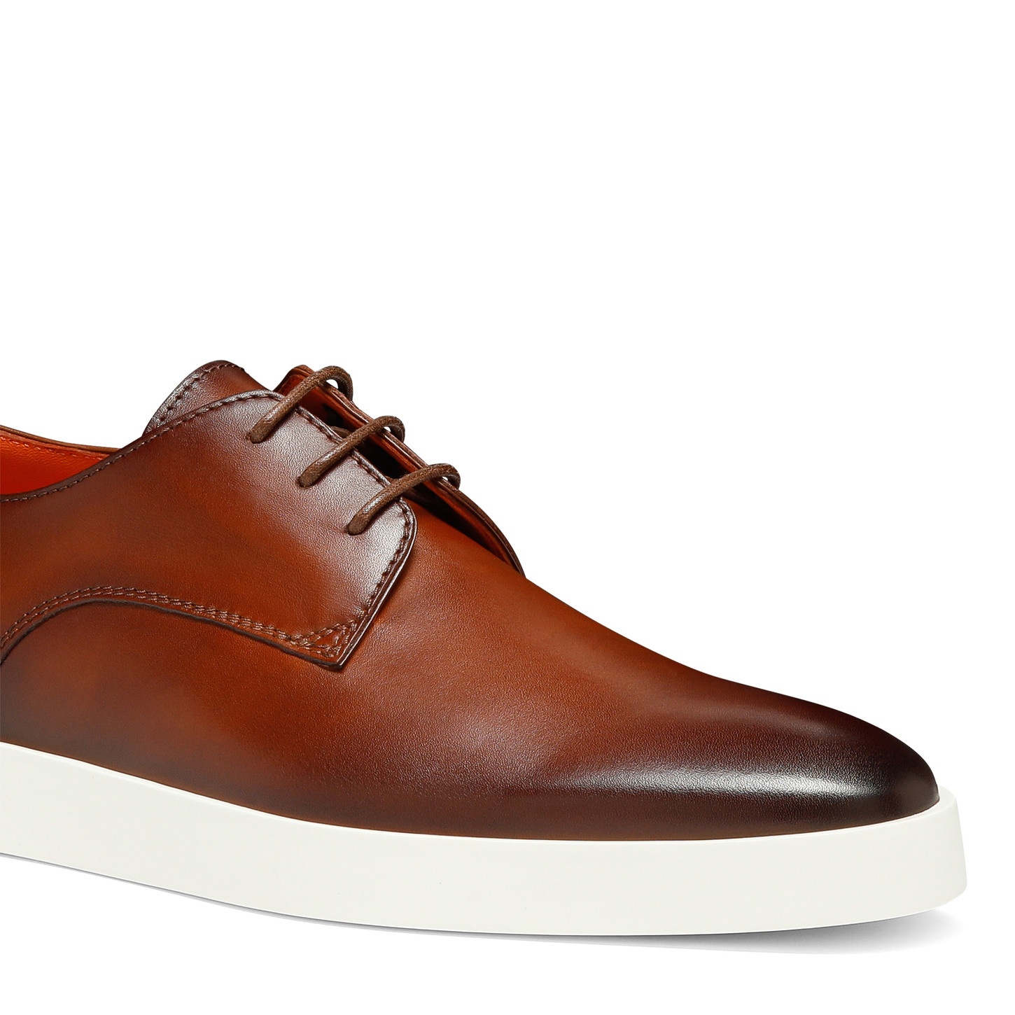 Men's brown leather Derby shoe - 5
