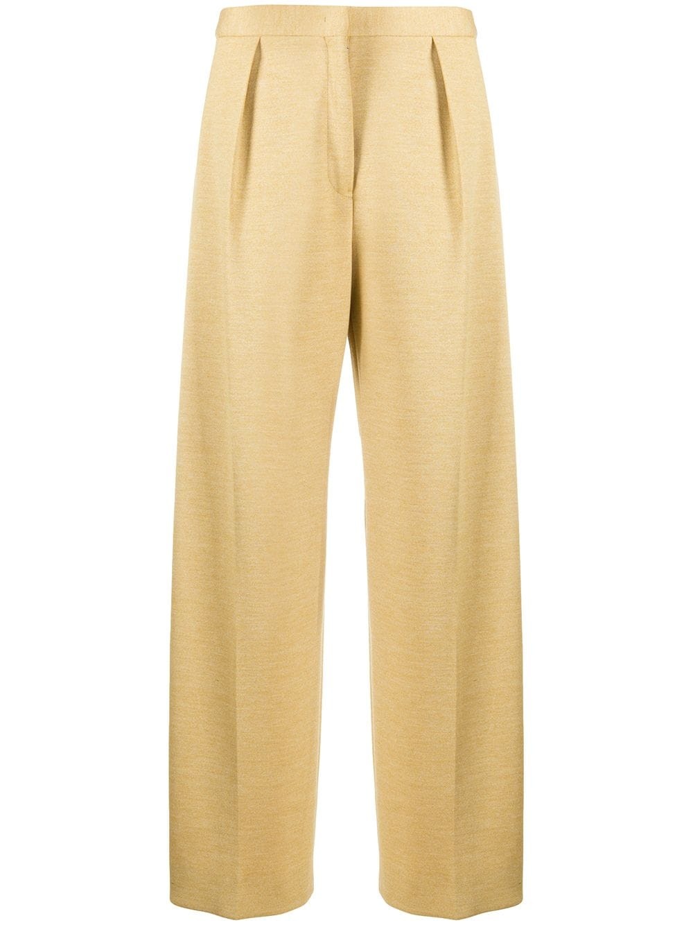 high-waisted pleated trousers - 1