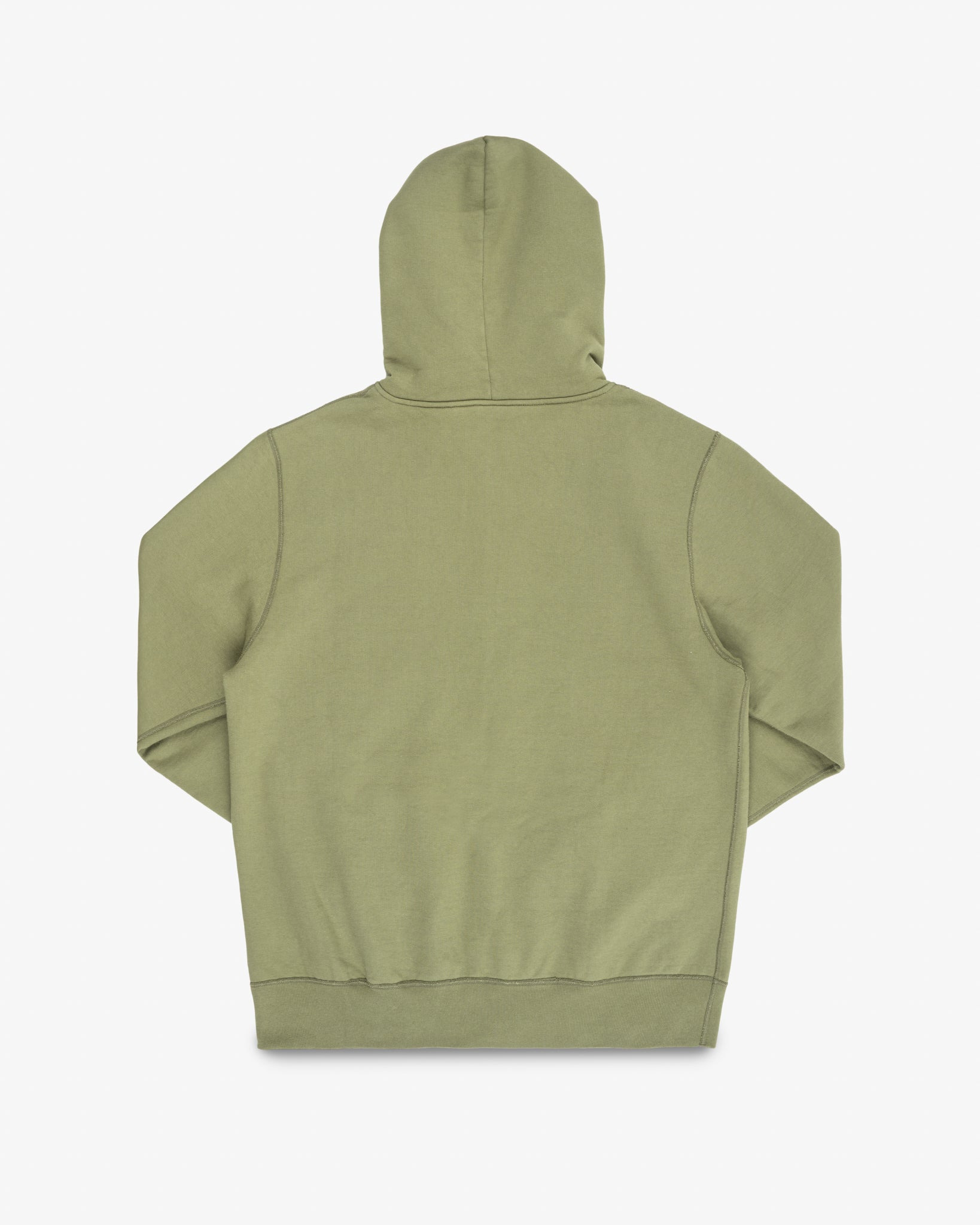 IHSW-10-OLV 14oz Ultra Heavyweight Loopwheel Cotton Zippered Hoodie - Olive - 5