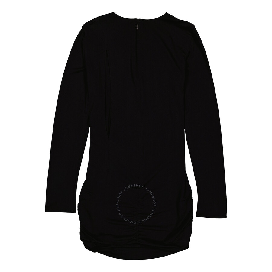 ワンピース VERSACE DRESS (10100431A01253 1B000) Versace Ladies Black Short Draped Viscose Dress, Brand Size