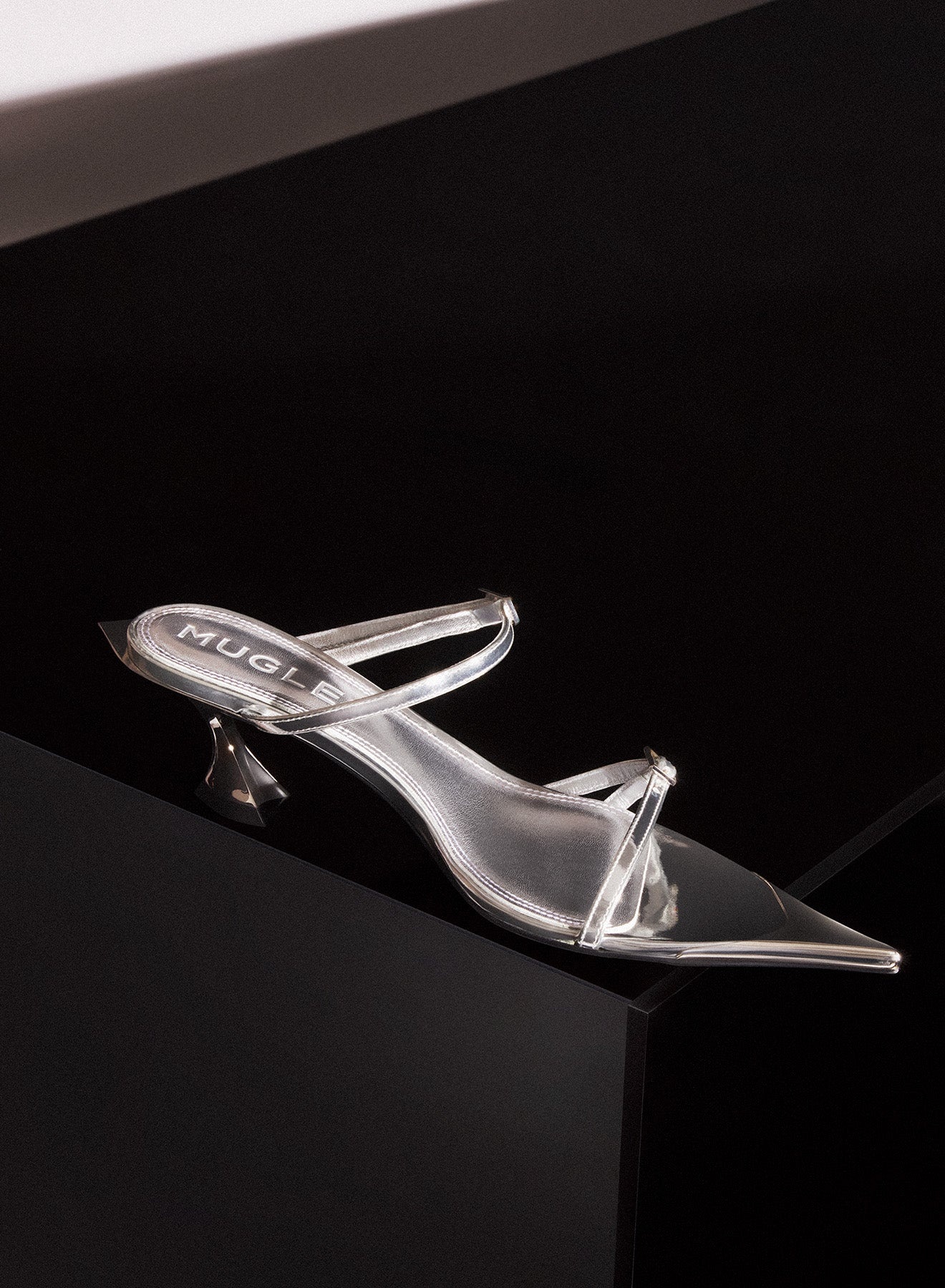 Metallic leather Fang 55 sandals - 3