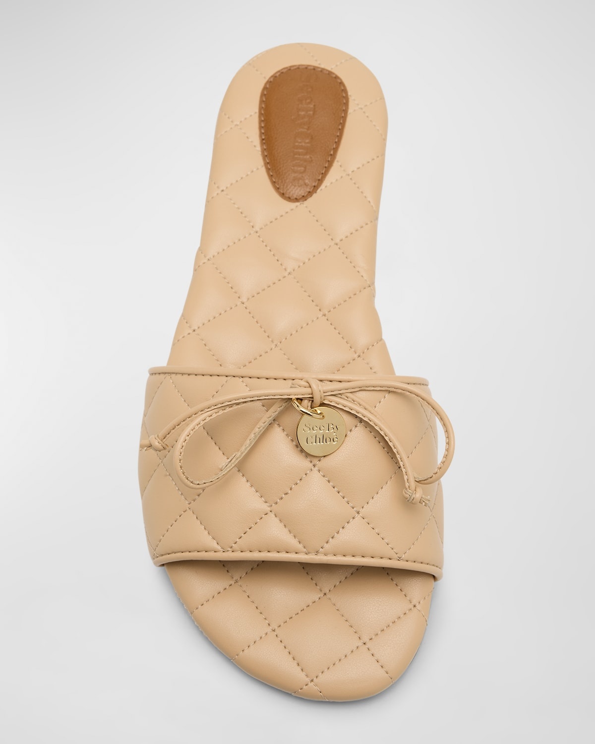 Jodie Quilted Bow Slide Sandals - 4