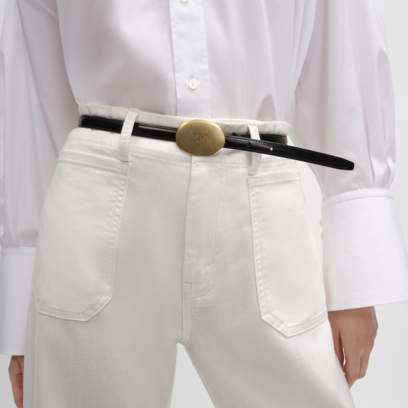 CELINE Thin Plate Belt 13MM IN Taurillon Leather outlook