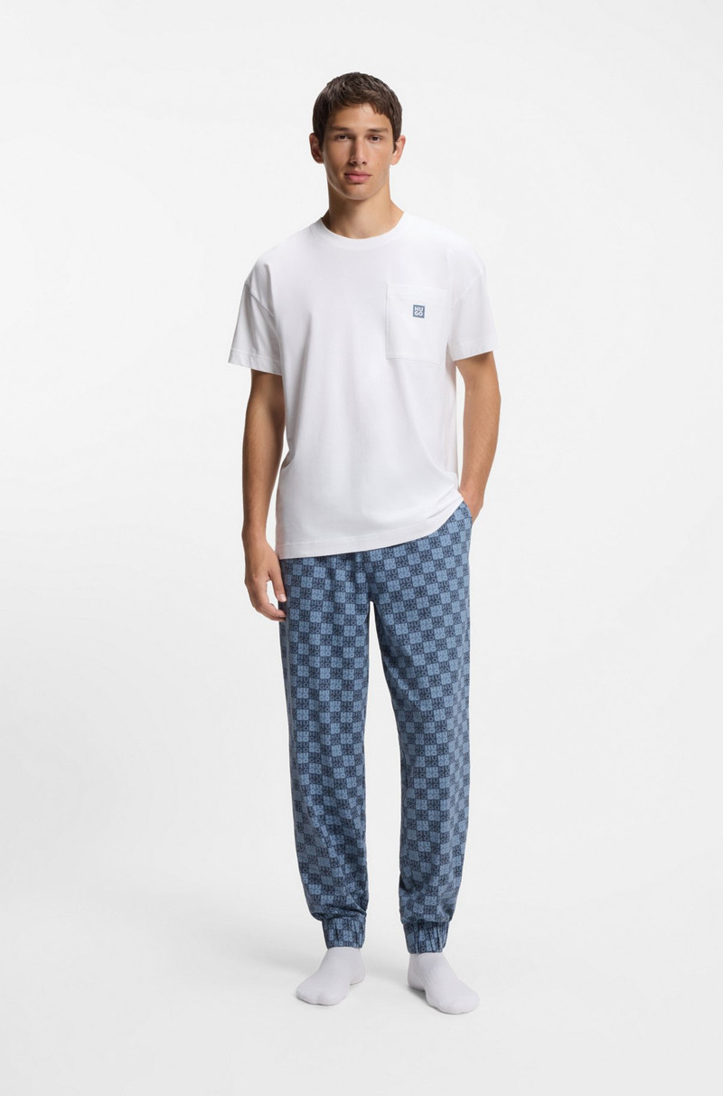 HUGO STACKED-LOGO PYJAMA T-SHIRT IN STRETCH COTTON outlook
