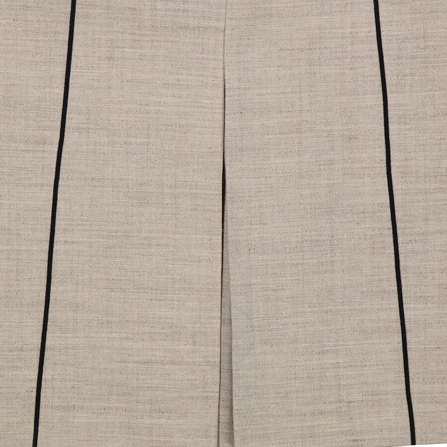 Burberry Ladies Ecru Box Pleat Detail Skirt - 7