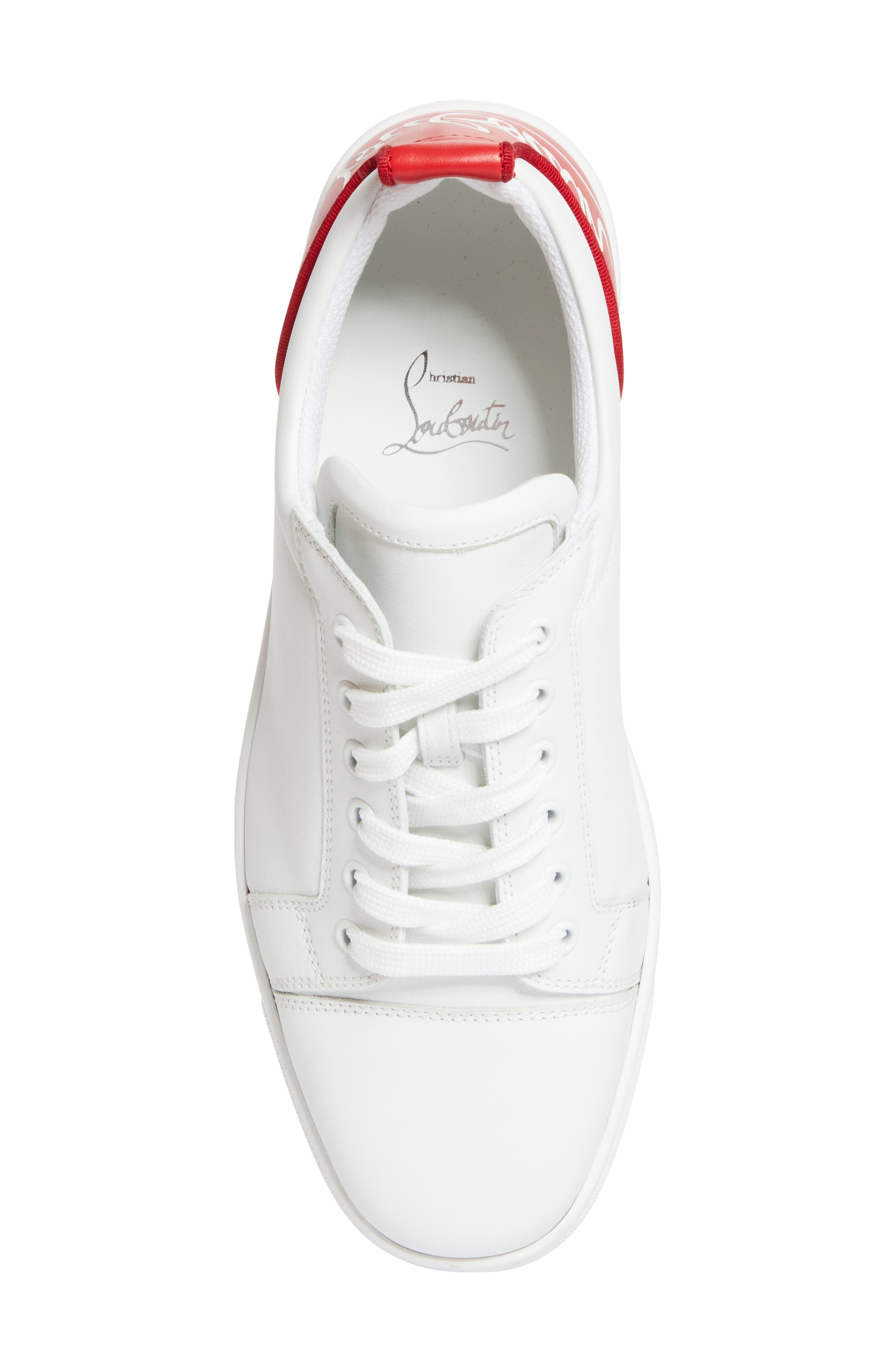 Christian Louboutin Fun Louis Sneaker in White/Loubi at Nordstrom - 5