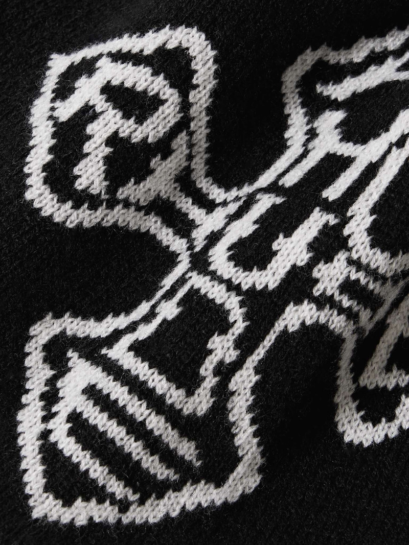 Logo-Jacquard Cotton and Cashmere-Blend Beanie 3