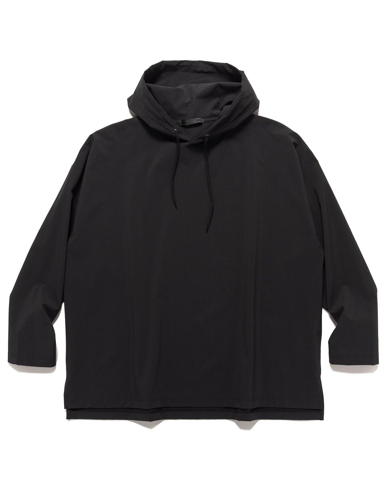 4Way Stretch Oversized Pullover Hoodie Black - 1