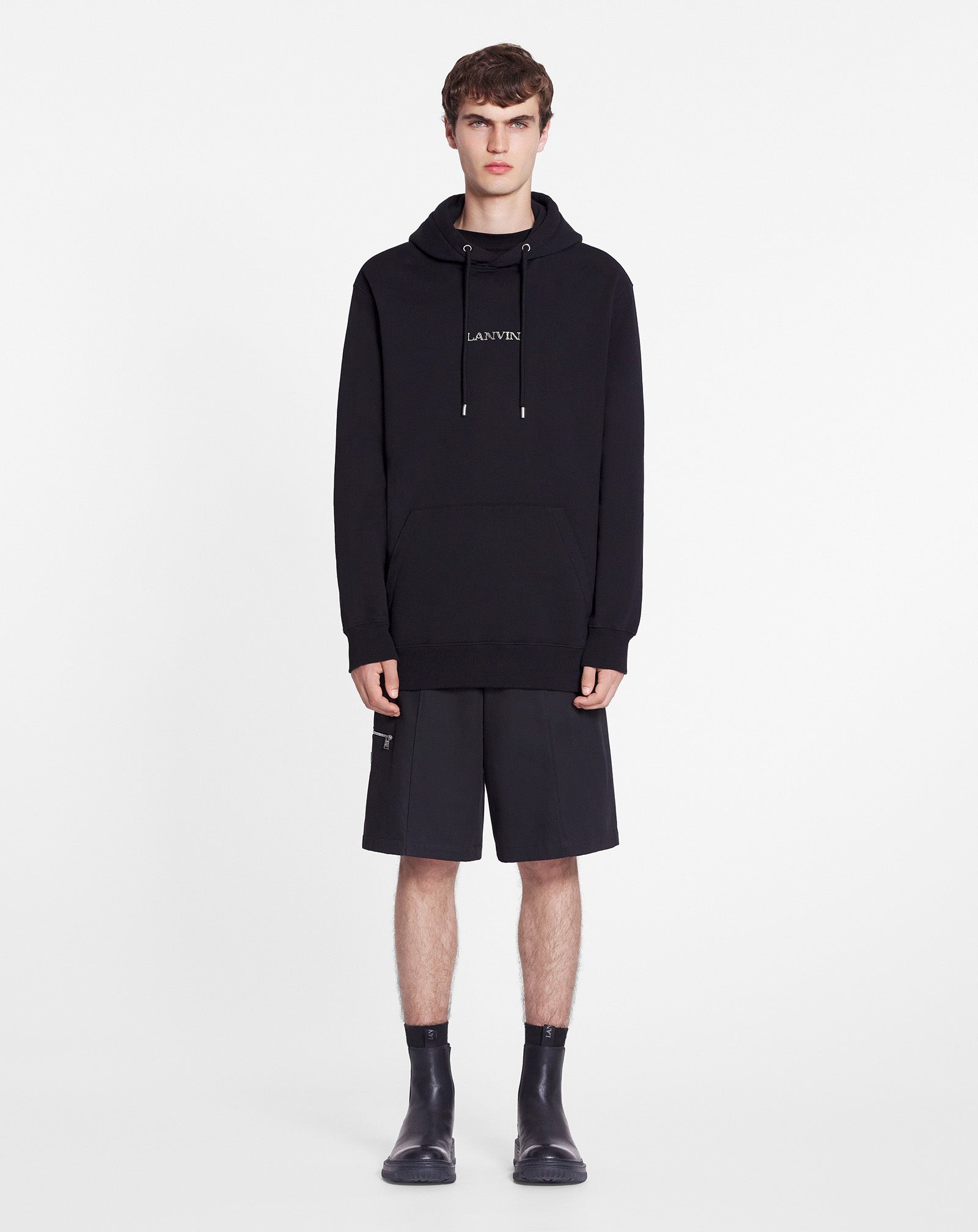 LOOSE-FITTING HOODIE WITH LANVIN LOGO - 2