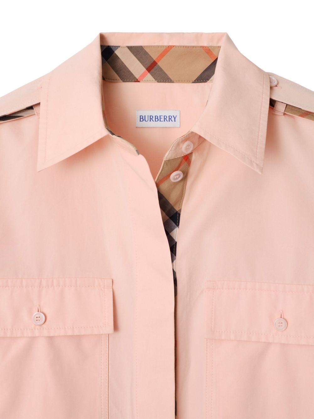 cotton-poplin shirt dress - 4