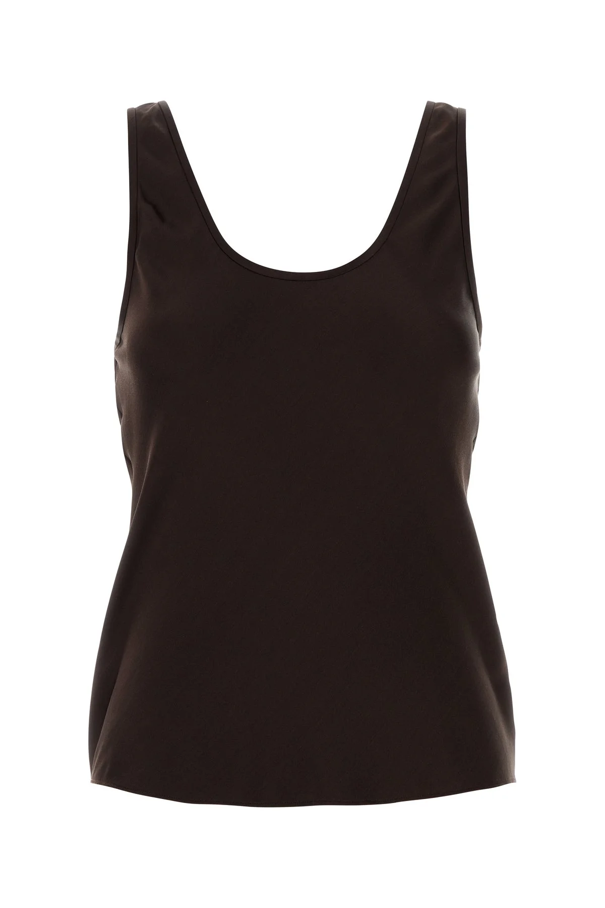 Chocolate satin tank top - 1