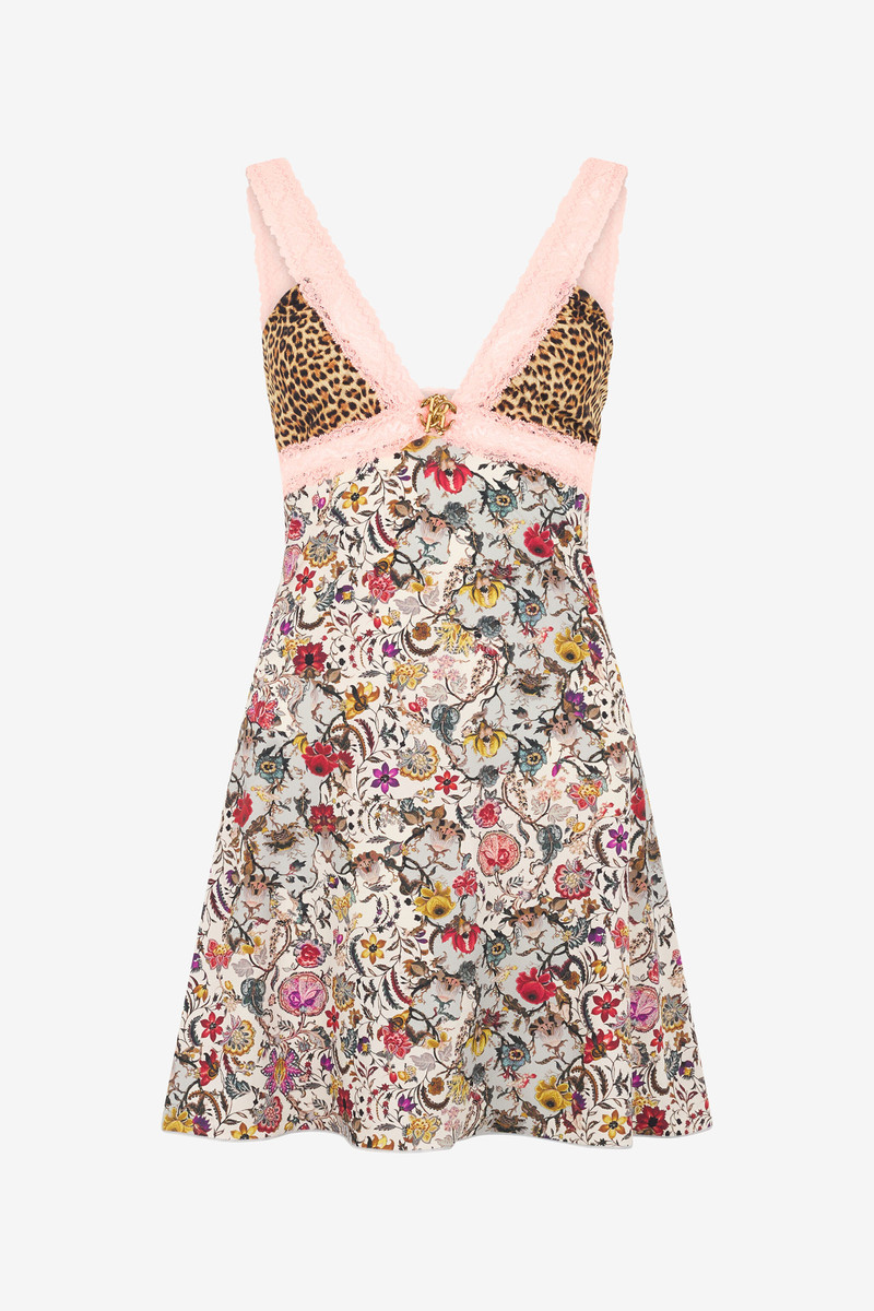 Florentine Flowers Print Mini Dress 1
