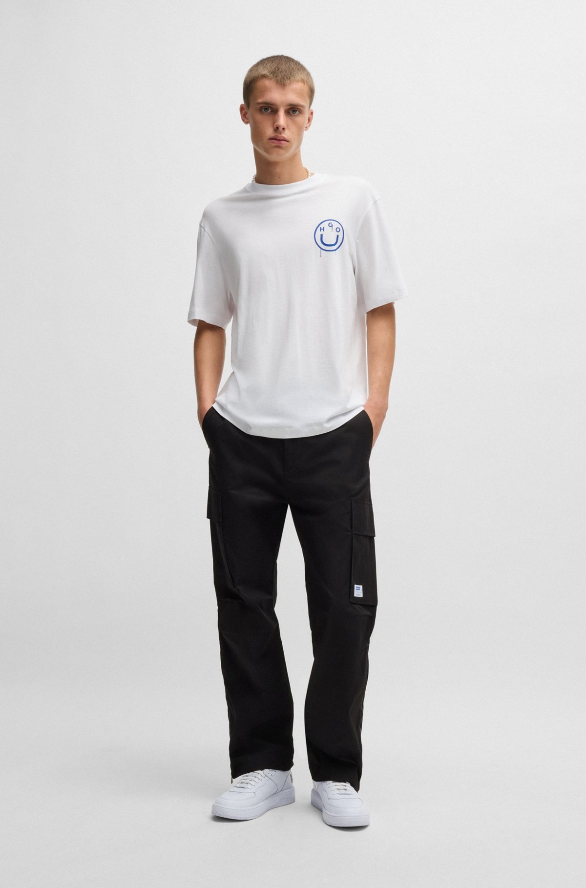 RELAXED-FIT CARGO TROUSERS IN COTTON - 3