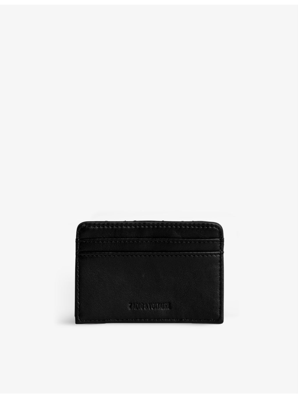 Quilted-leather emblem-detail card holder - 4