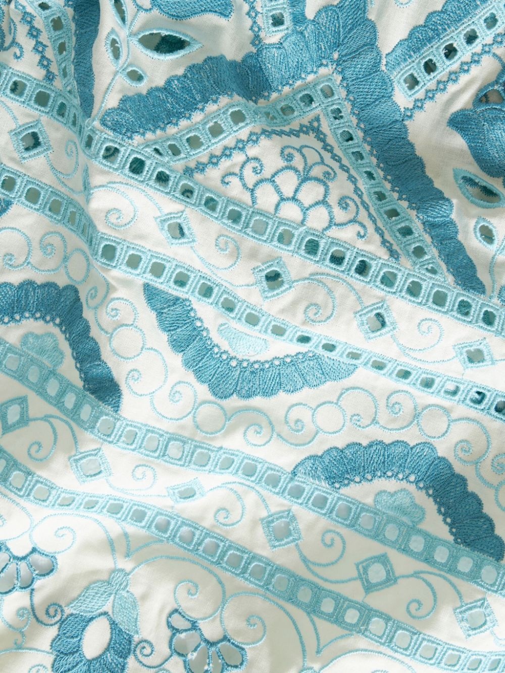 broderie anglaise flared dress - 5