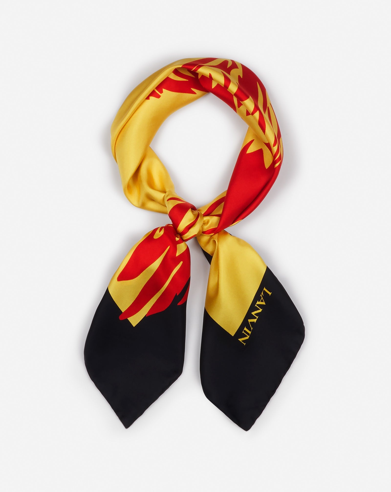 LANVIN X FUTURE PRINTED SILK EAGLE SCARF - 3