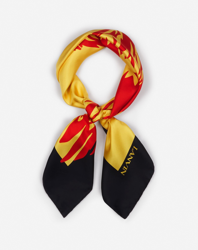 LANVIN X FUTURE PRINTED SILK EAGLE SCARF 3