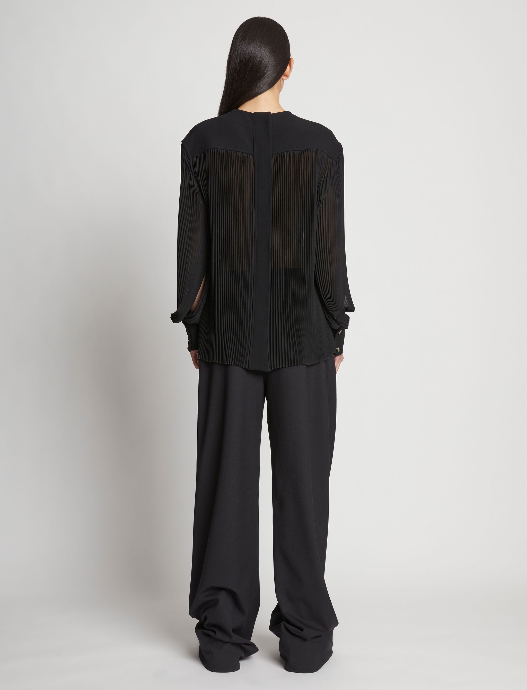 Sheer Pleated Flou Top - 5