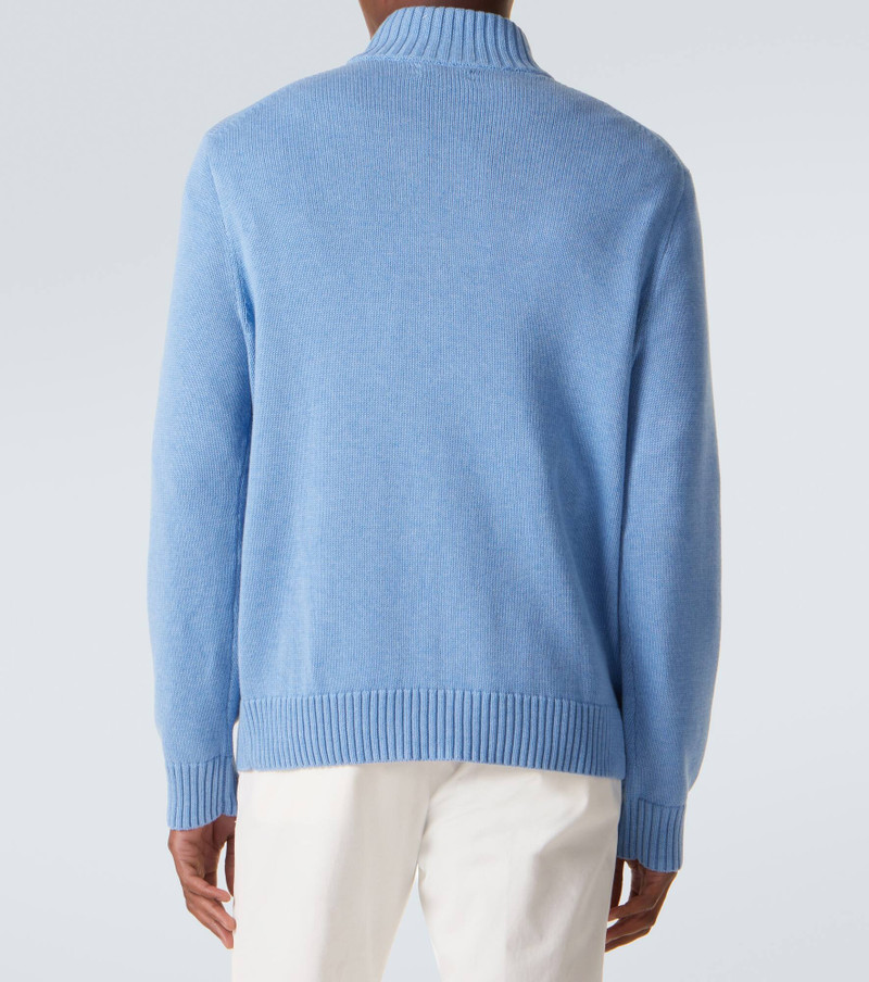 Cotton half-zip sweater 4