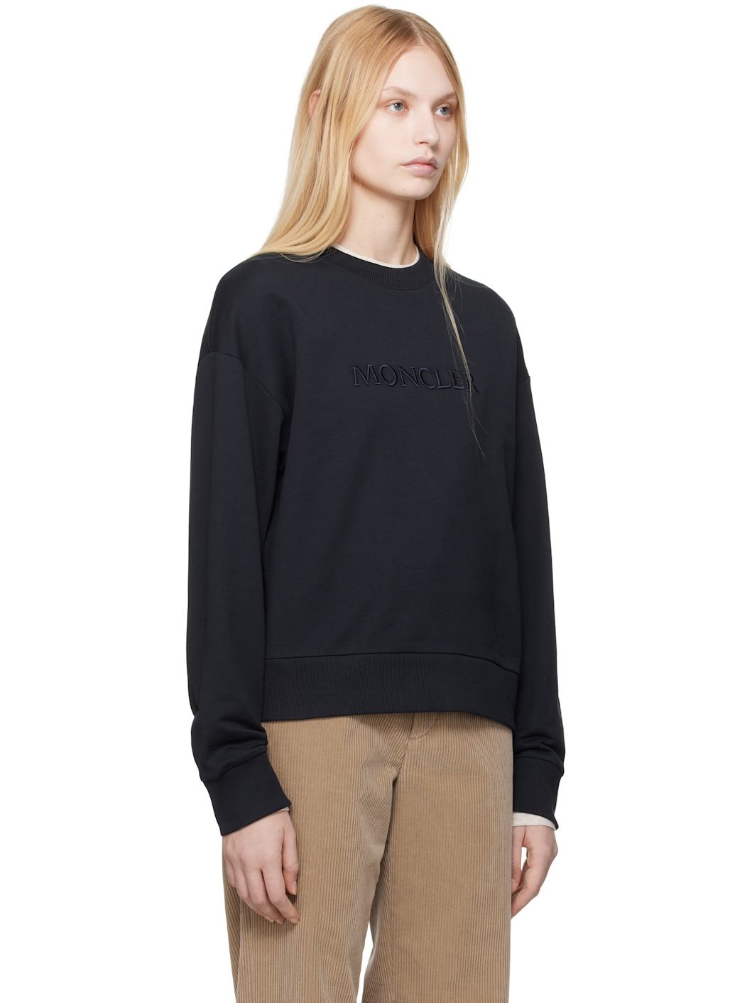 Navy Embroidered Logo Sweatshirt - 2
