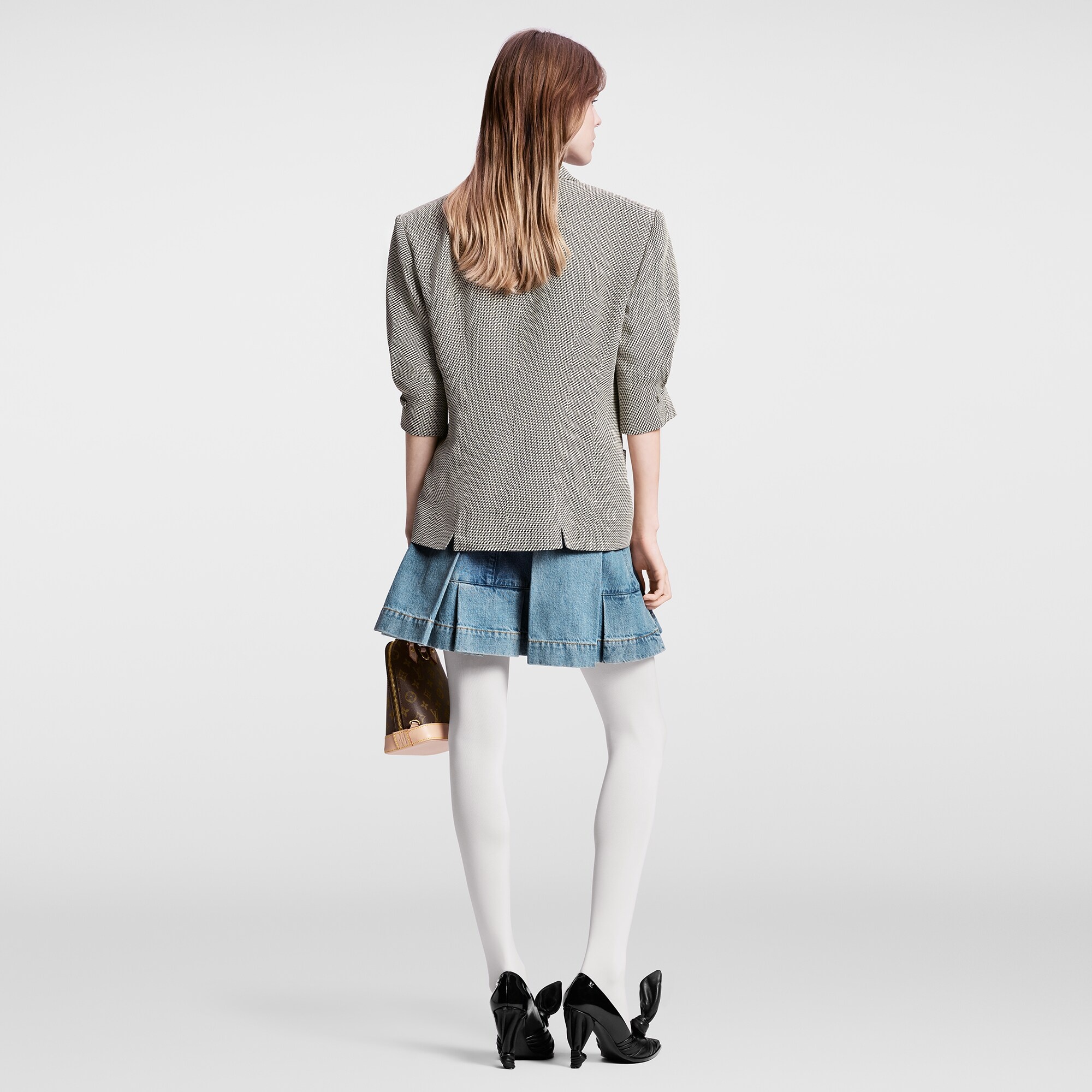 Zigzag Short-Sleeved Blazer - 3