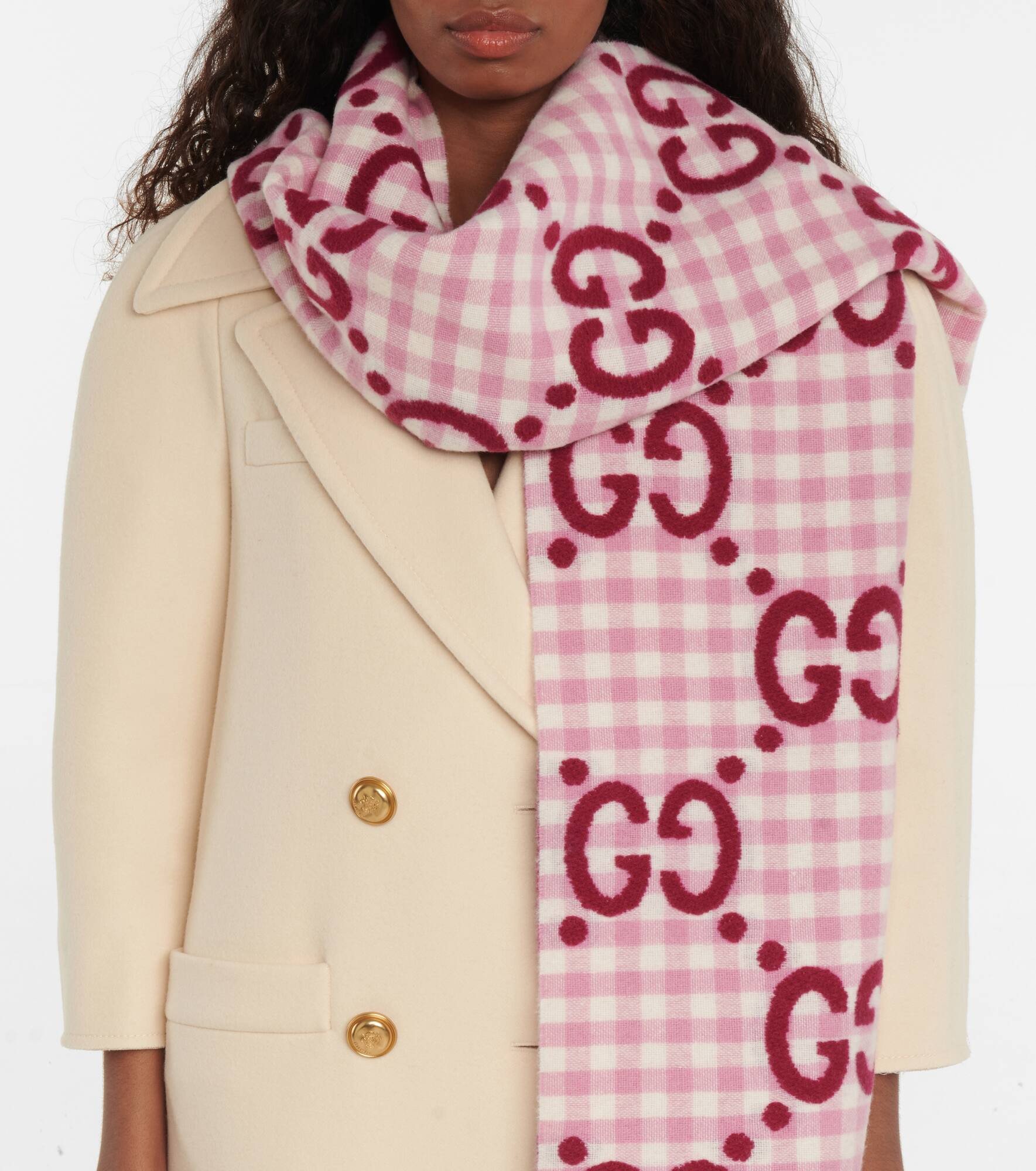 GG wool jacquard scarf - 3