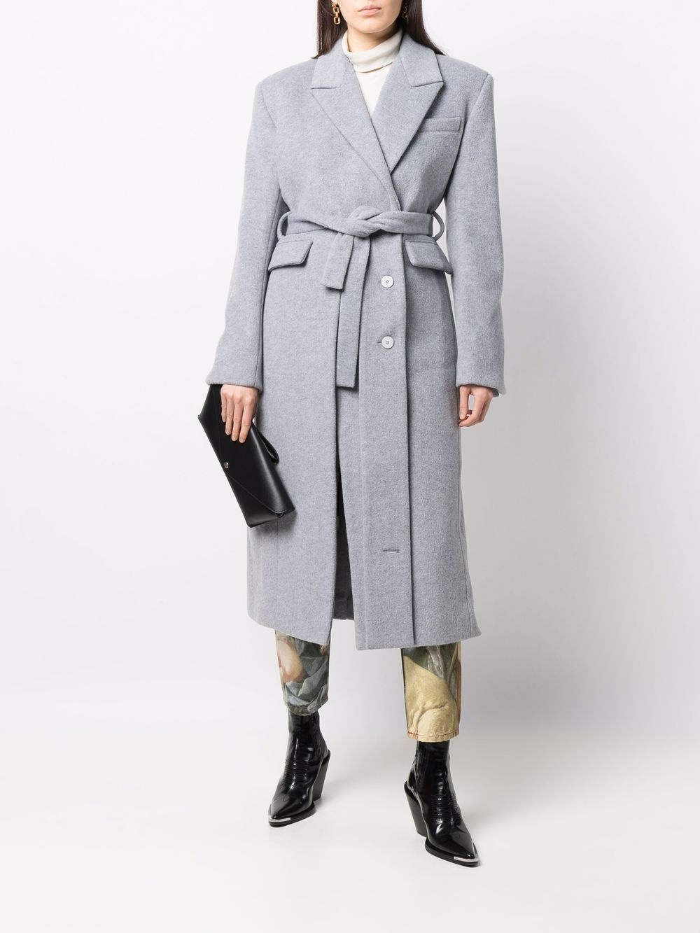 belted trench coat - 2