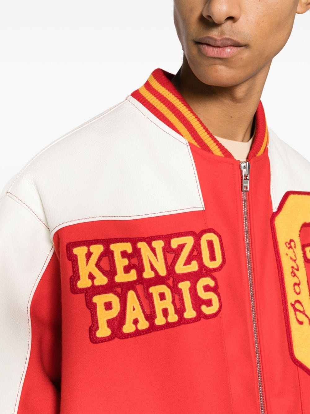 Tiger Academy logo-patch bomber jacket - 5