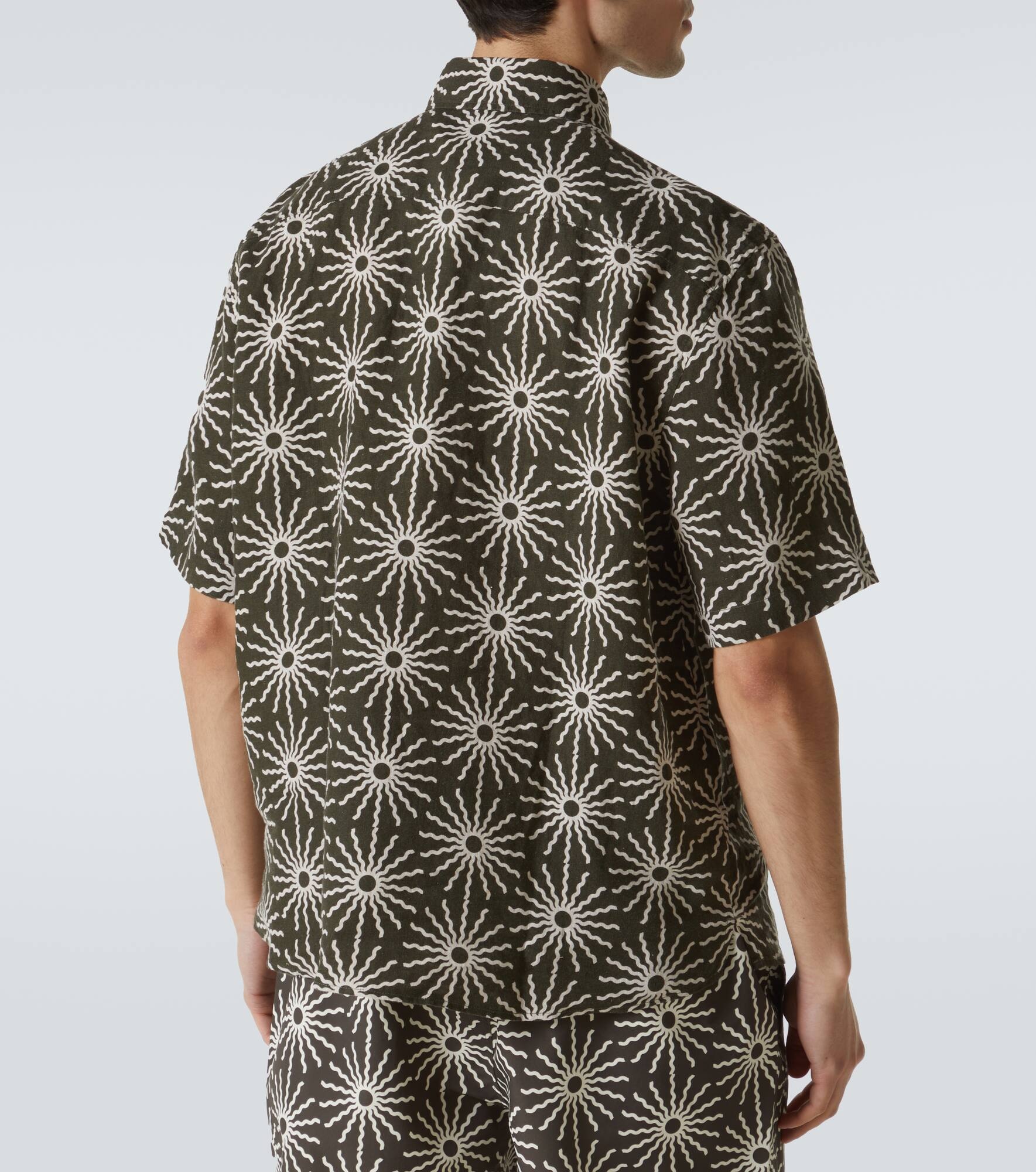 Castro printed linen bowling shirt - 4