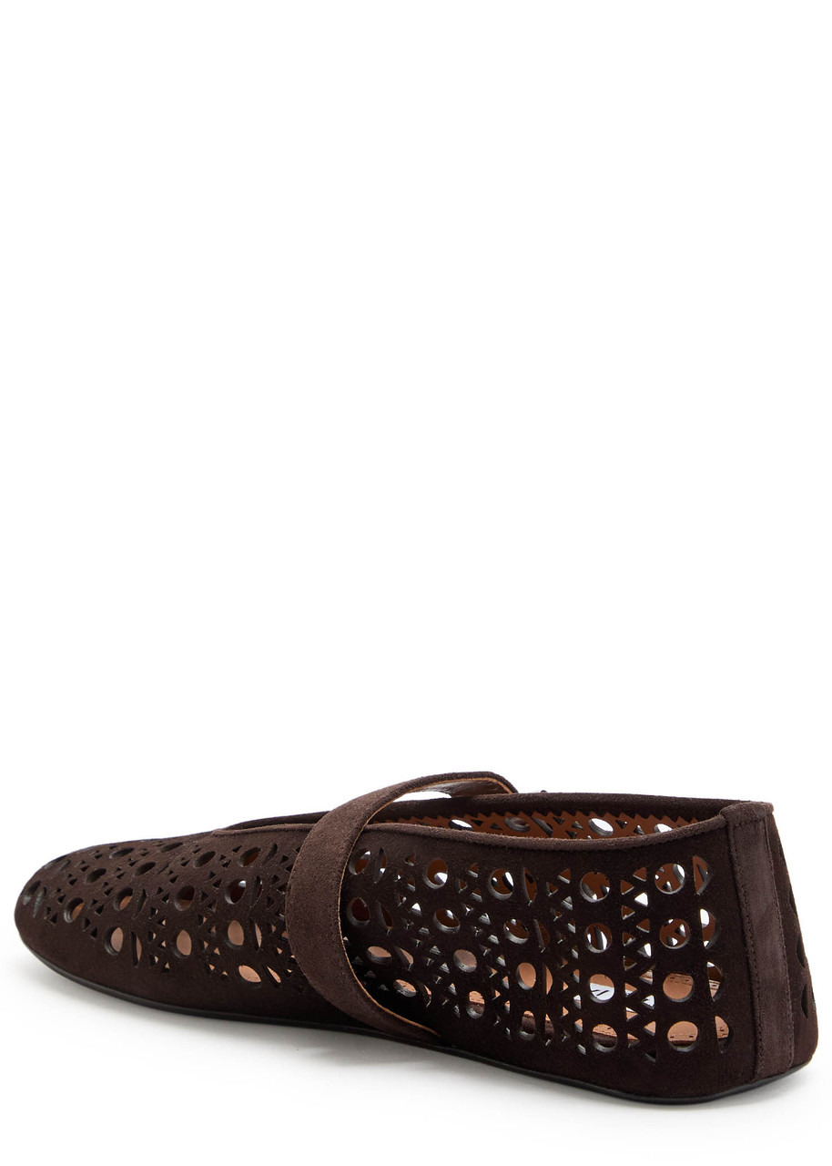 Alaïa Vienne Cut-out Suede Ballet Flats - 2