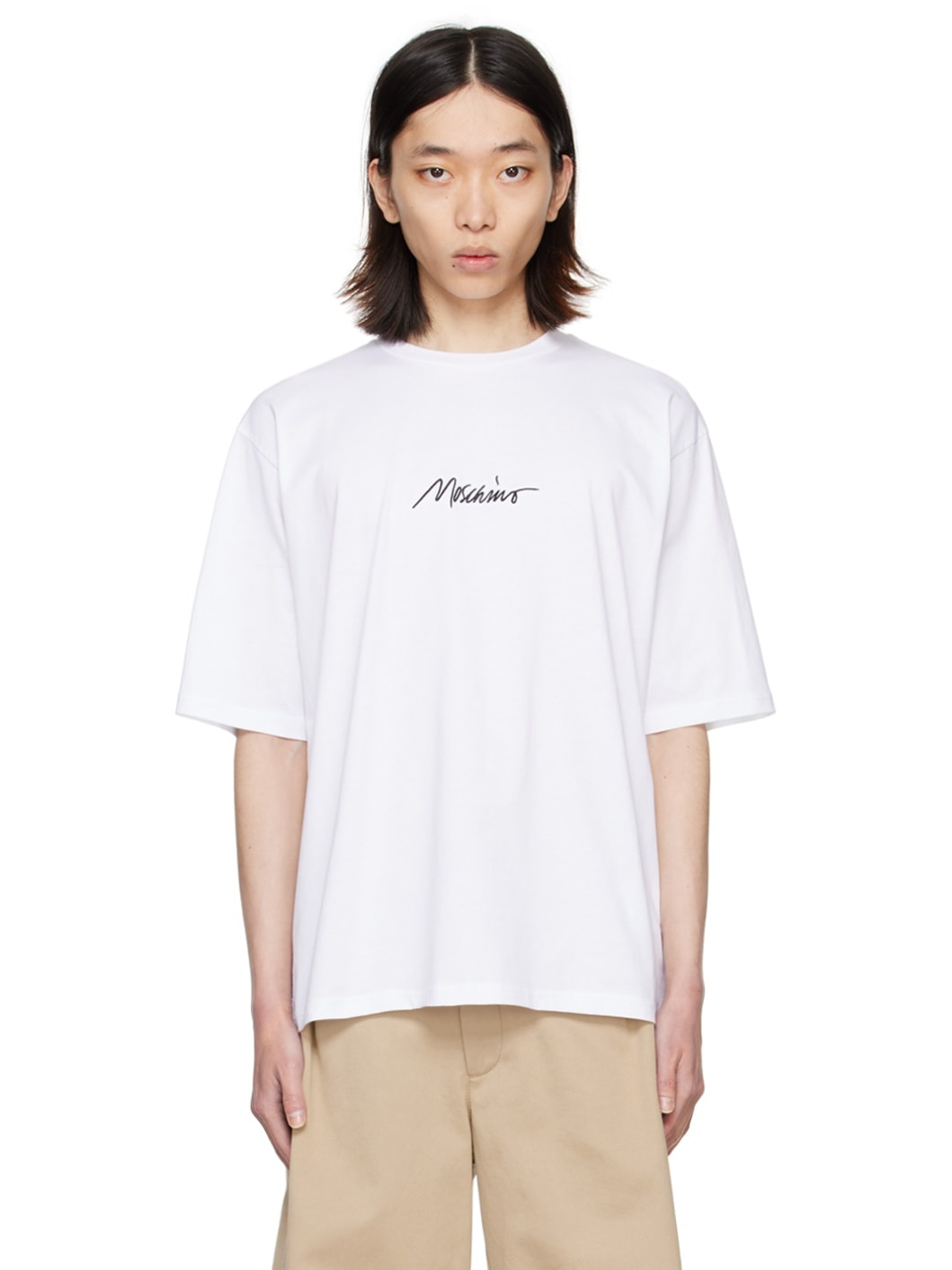 White Embroidered T-Shirt - 1