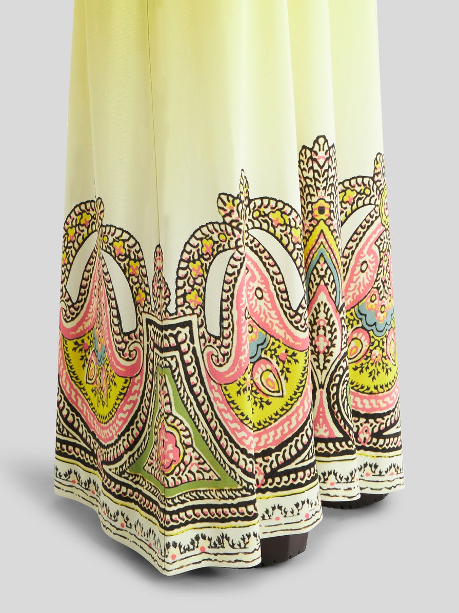 LONG JERSEY DRESS WITH COLOUR SHADING AND PAISLEY PROFILE - 4