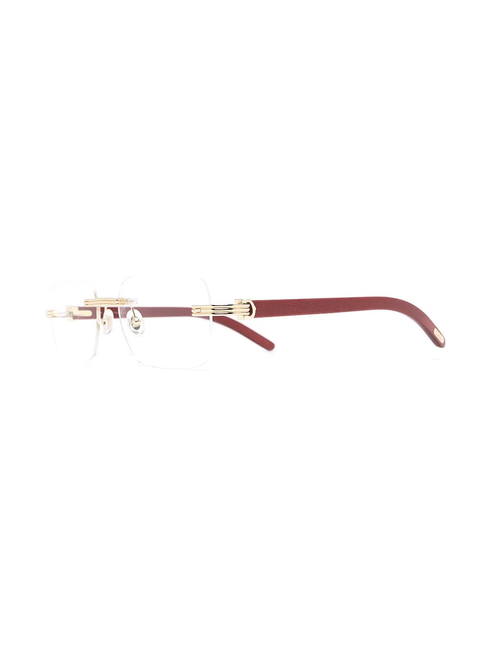 rimless square-frame glasses - 2