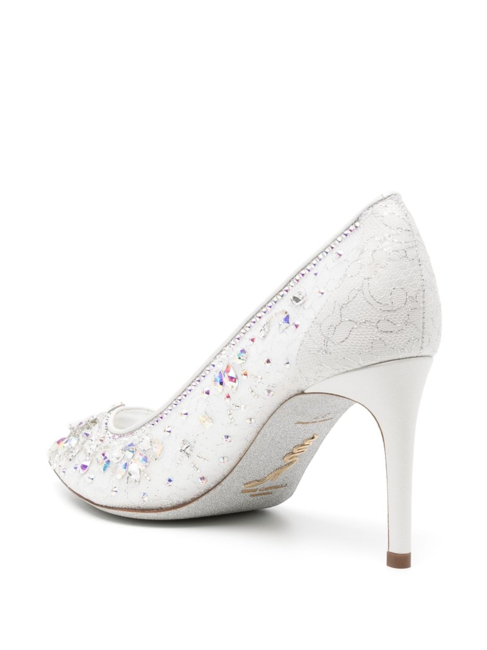 80mm crystal-embellished pumps - 3