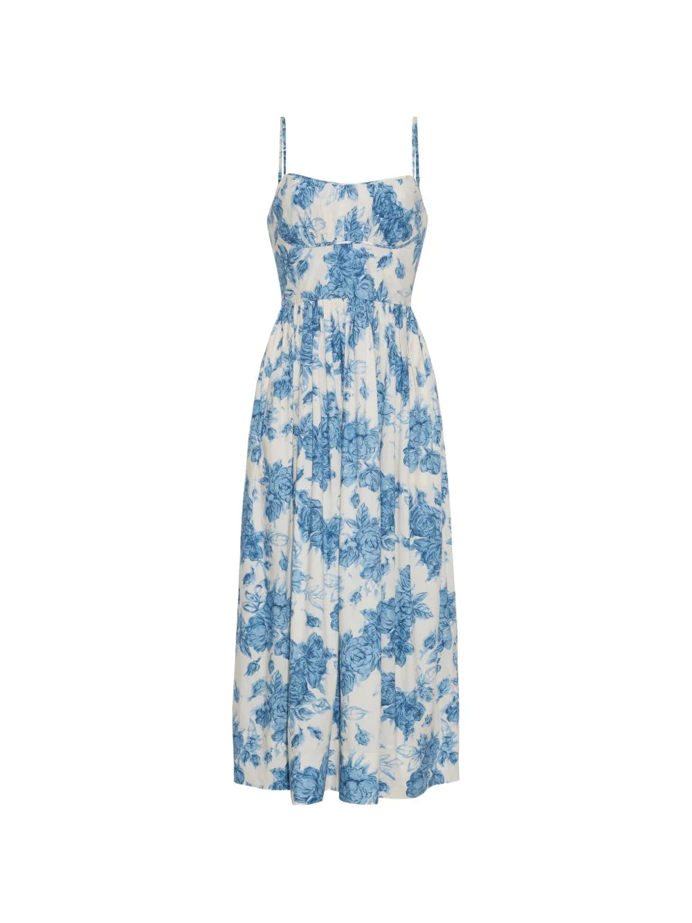 Alba floral-pattern midi dress - 1