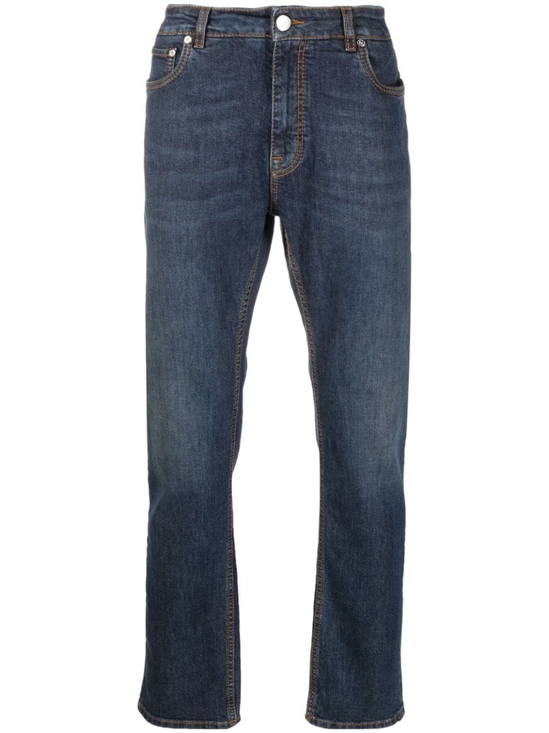 mid-rise straight-leg jeans 1