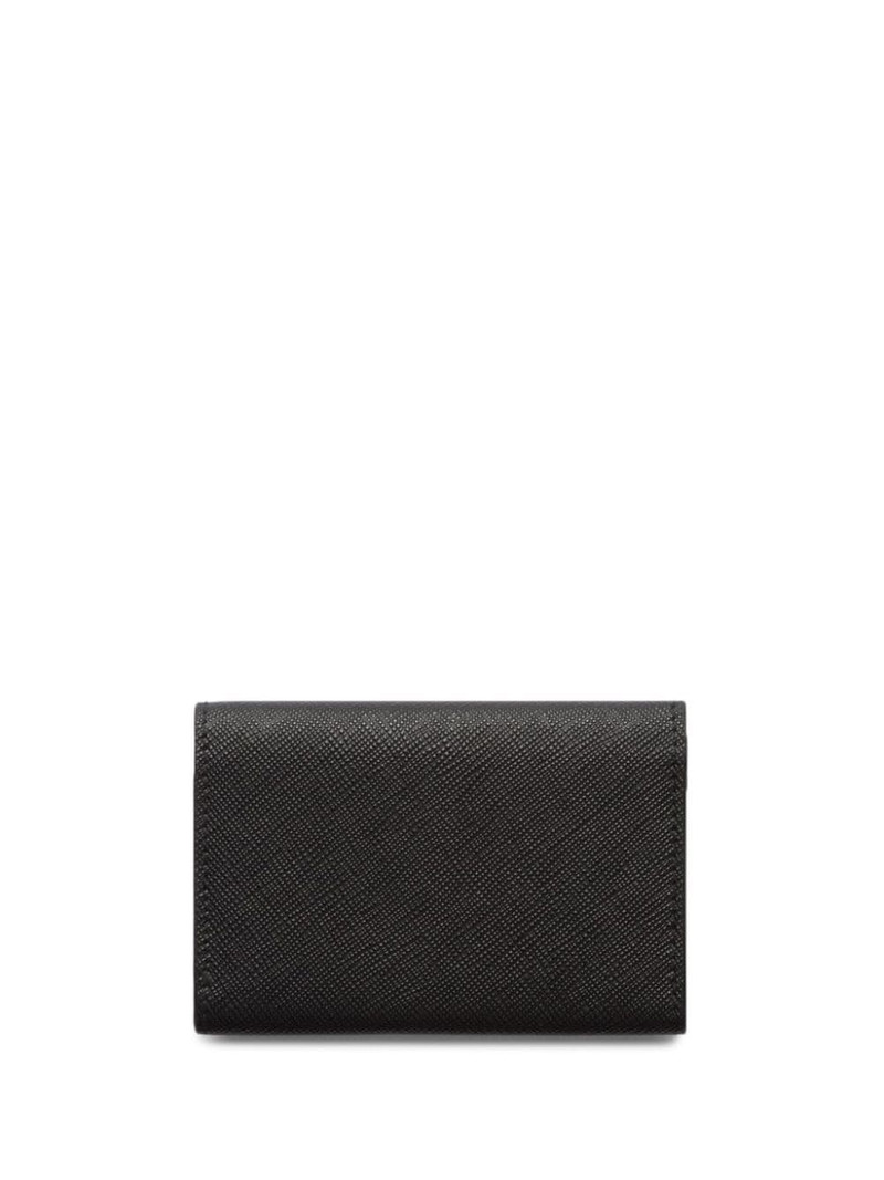 Prada triangle-logo leather cardholder outlook