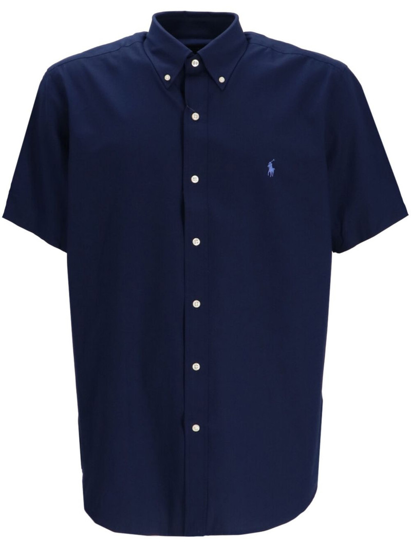 logo-embroidered short-sleeve shirt 1