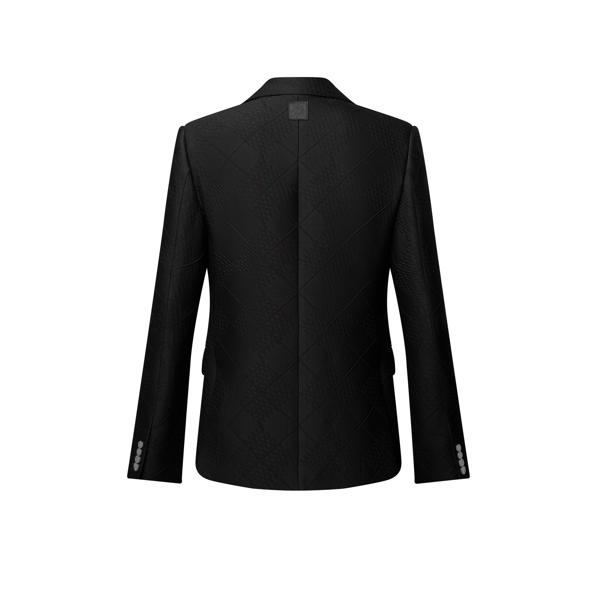 Double-Breasted Wool-Silk Blend Tailored Jacket - 3