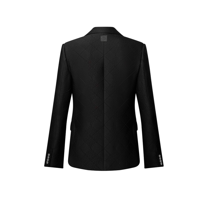 Double-Breasted Wool-Silk Blend Tailored Jacket 3