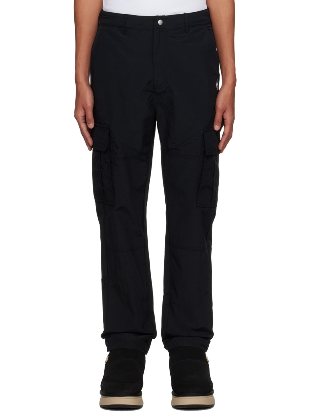 Black Cross Cargo Pants - 1