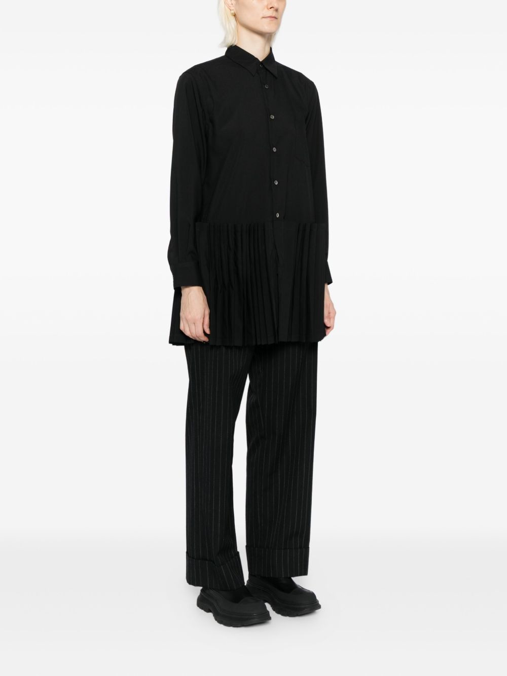 pleated shirt dress - 3