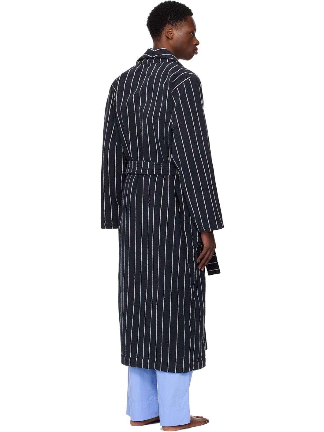 Navy Terry Classic Bathrobe - 3