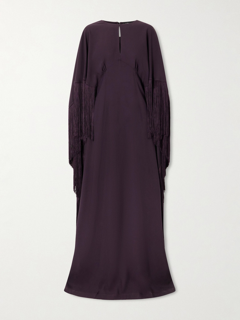 1974 Cutout Fringed Crepe Gown 1