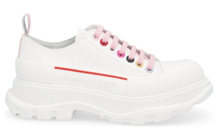 (WMNS) Alexander McQueen Tread Slick Low Lace Up 'White Multicolor' 611705W4MVV9650 - 2