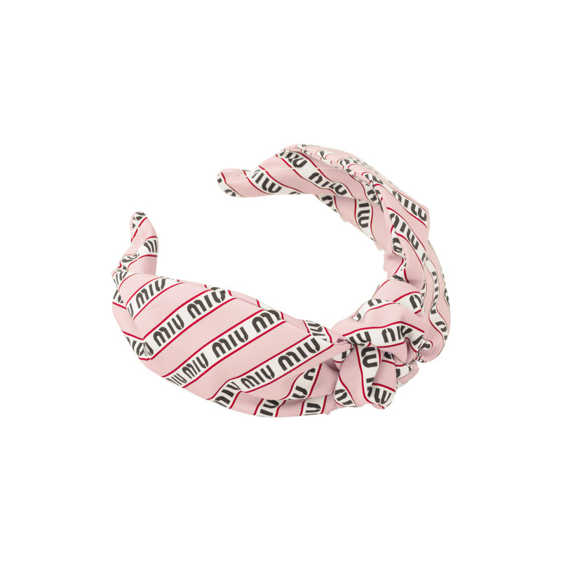 Miu Miu Print faille headband outlook
