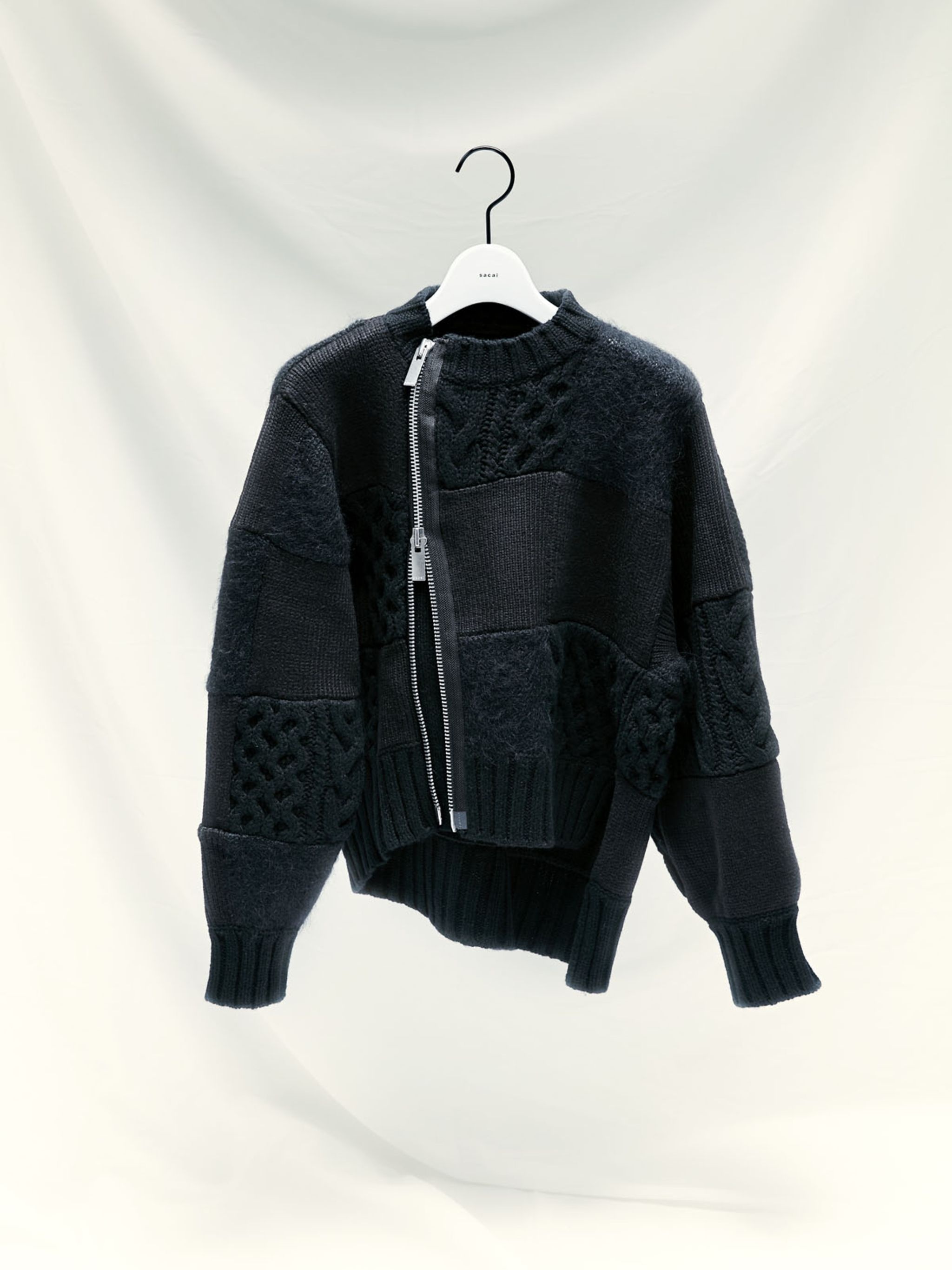 Patchwork Knit Blouson - 2