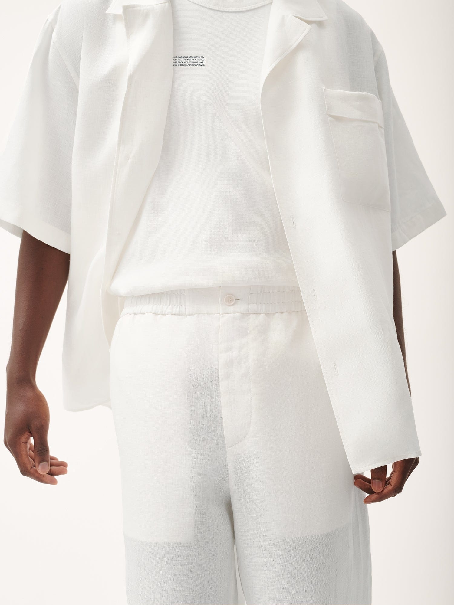 Men's DNA Aloe Linen Trousers - Off-White - 5