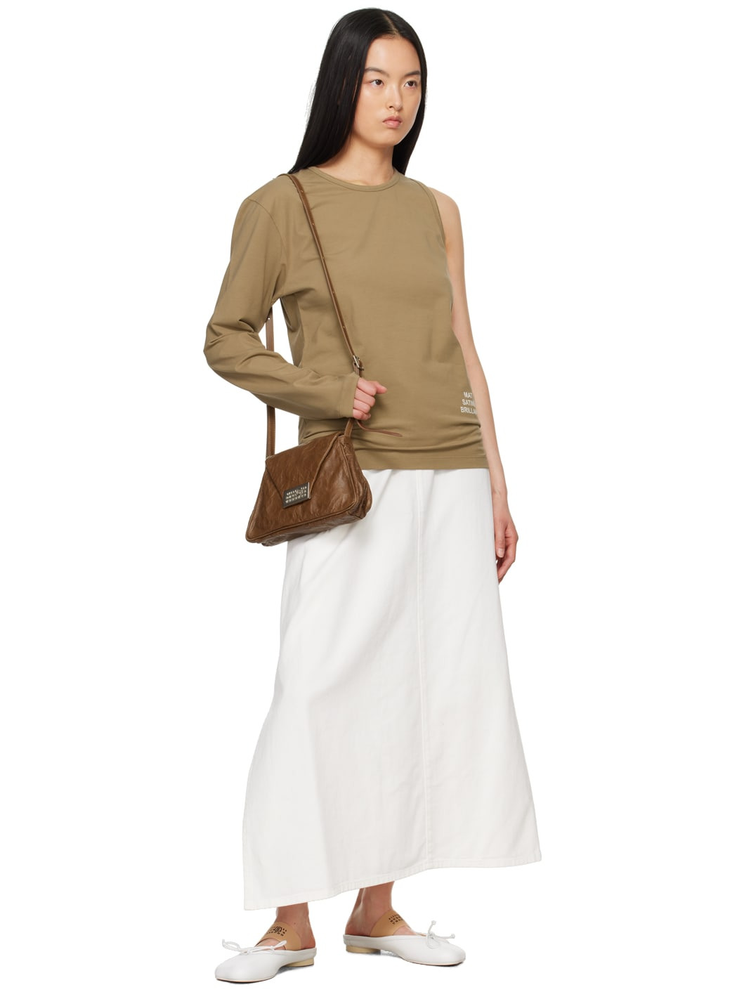 Brown Numeric Medium Shoulder Bag - 4